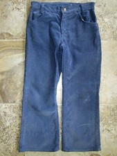 Vintage Original 26x22 Junior's Corduroy Pants Blue Straight Leg Hipster Kid
