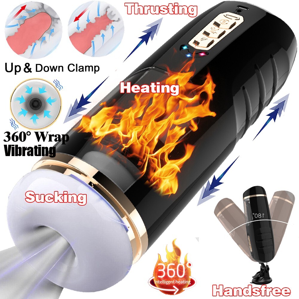 Male Masturbaters Automatic Sucking Telescopic Cup Oral Men Sex Toy Masterbator