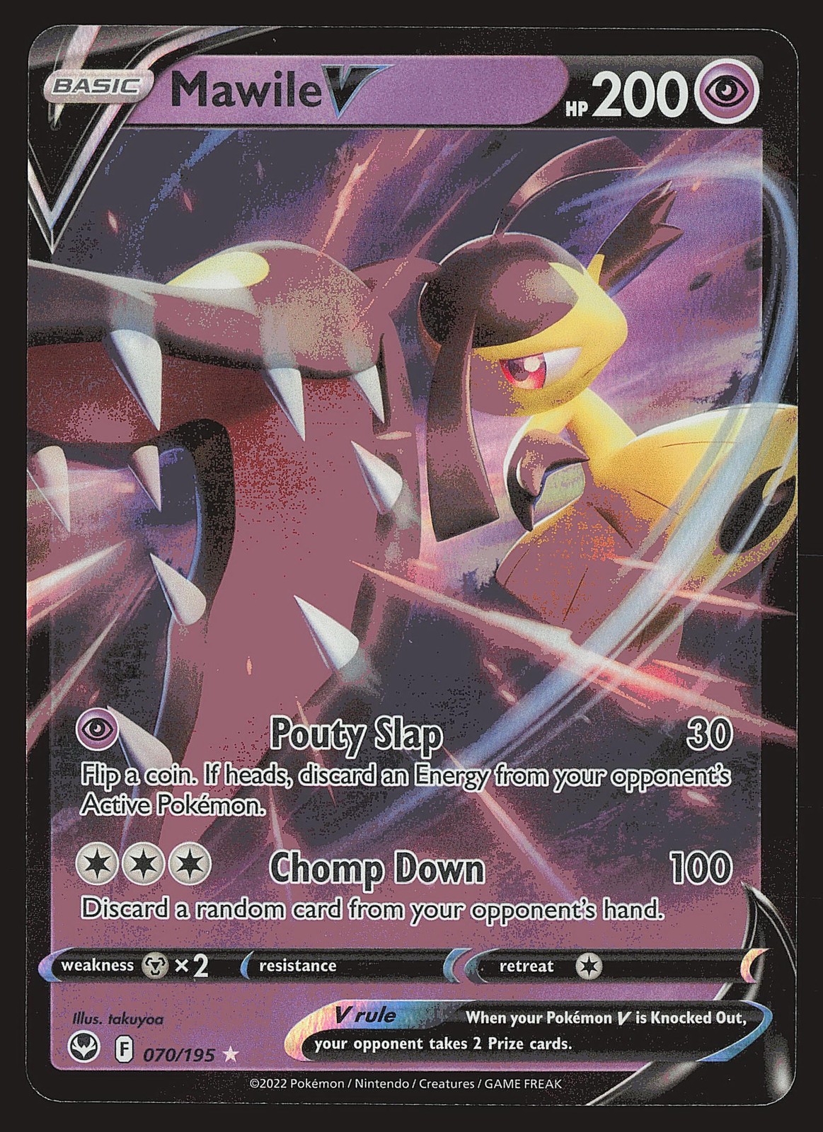 SWSH12: Silver Tempest Mawile V #070/195 Ultra Rare Pokemon Card