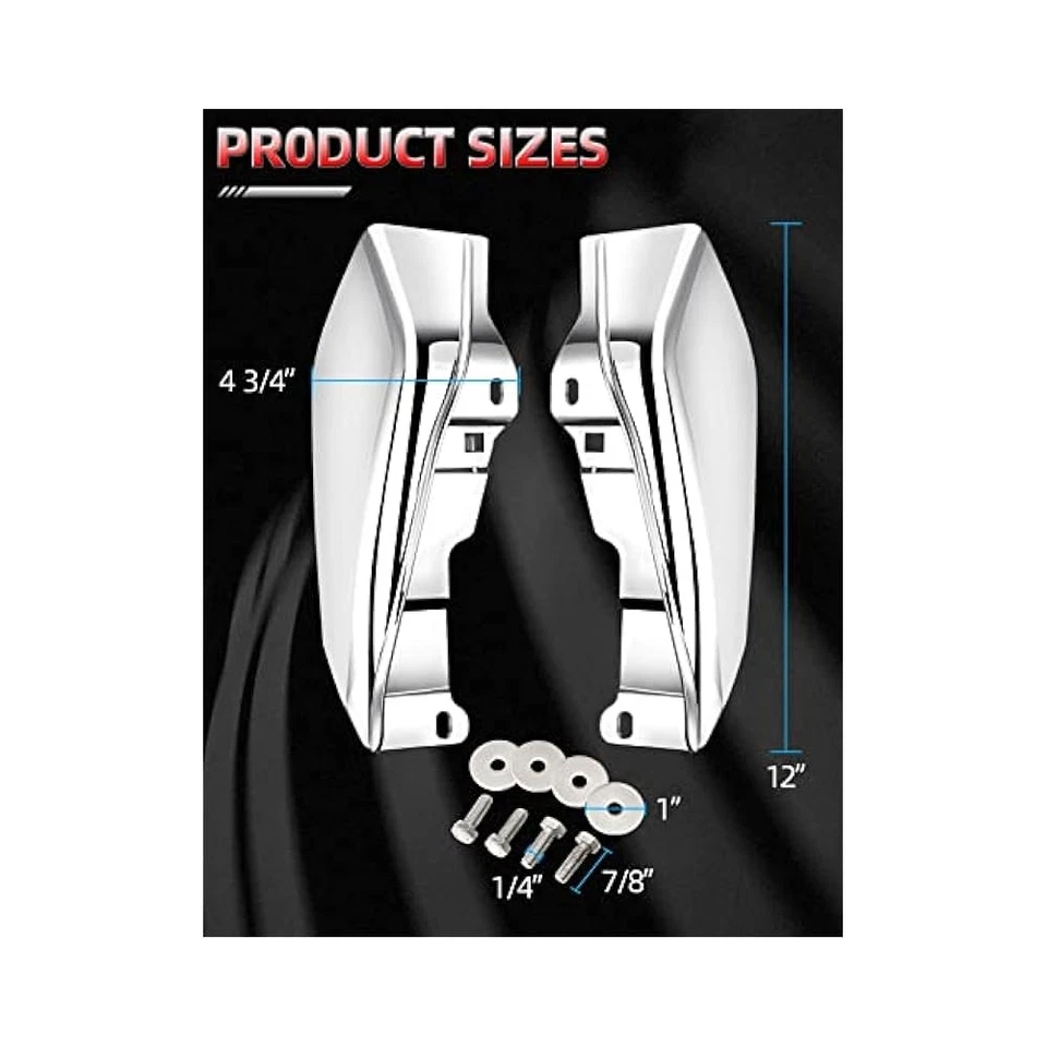 For Heat Dissipating Chrome Mid Frame Air Deflector for Harley Touring Models Foto 2 de 4