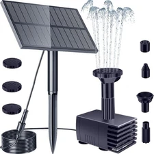 Biling Solar Water Pump Outdoor, Upgraded Solar Fountain Pump Kit with Stake, So