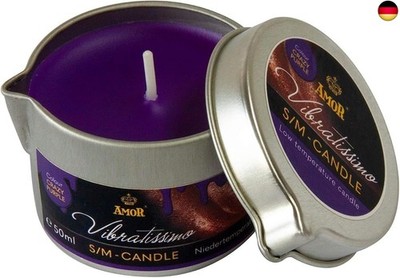 Vibratissimo S/M Kerze Crazy Purple 50 ml | Niedertemperatur-Kerze in lila |