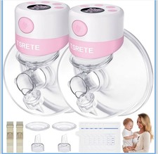 TSRETE Double Wearable Breast Pump, Electric Hands-Free Breast Pumps with 2 Mode