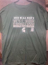 NOS 2019 Michigan State Spartans Basketball Green FINAL 4 Graphic T-shirt SZ 2XL