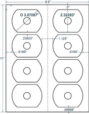 Compulabel 312682 Business Card CD Labels (100 White Sheets 800 CD Labels)