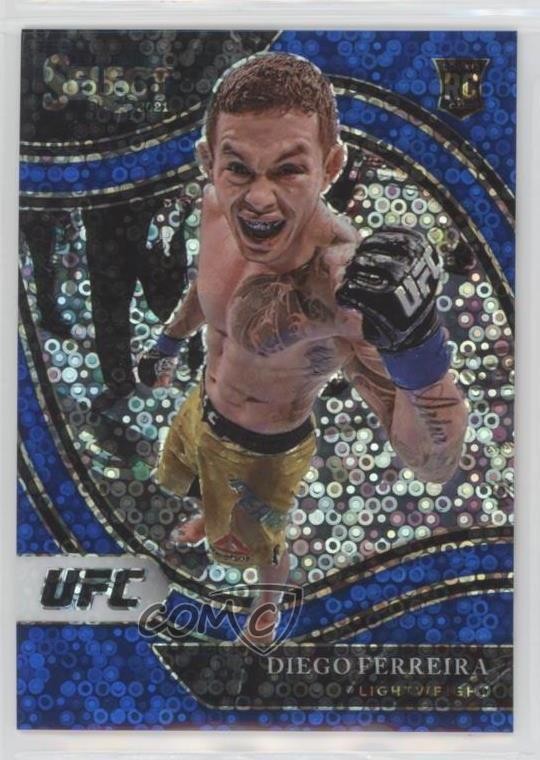 2021 Select UFC Octagonside Blue Disco Prizm 46/99 Diego Ferreira Rookie RC 5j8