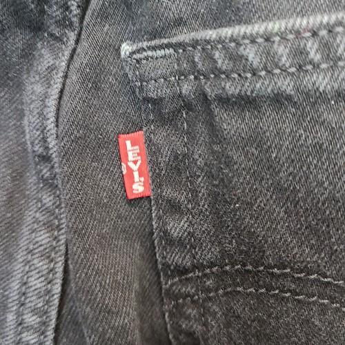 Levi’s Premium Bermuda Shorts Womens 28 Black Denim High Loose 10" Inseam - Picture 5 of 13