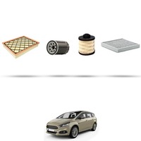Hoffcar Set Service - 4 Filter Kompatibel Mit Ford S-MAX II 2.0 Tdci Bi-Turbo