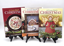 LOT of 3 A Cross-Stitch Christmas Books HC 2015 2016 2018 Patterns Plans BH G
