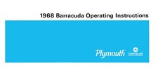 1968 Plymouth Barracuda Owners Manual