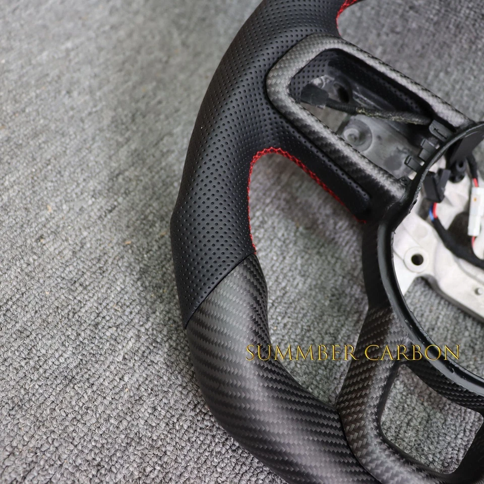 Real Matte Carbon Fiber Steering Wheel For Jeep Wrangler JL/JT 18-23 w/Heated - Image 4 of 4