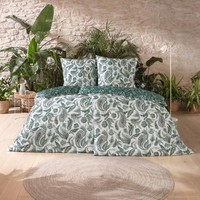 Estella Bio Mako Satin BettwäSche 155X220 Medina Petrol Weiß Paisley Wende 3412-