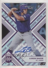 2018 Panini Elite Extra Edition Aspirations Purple /100 Luken Baker #74 Auto 0g4