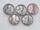 1909 VDB Lincoln Wheat Cent Penny  Lot Of 5 Coins