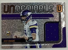 2019 Panini Unparalleled Undeniable Kirk Cousins Patch Minnesota Vikings
