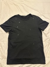 Dior Men's Black Cotton T-Shirt L Sequined Bees 733J603W4215