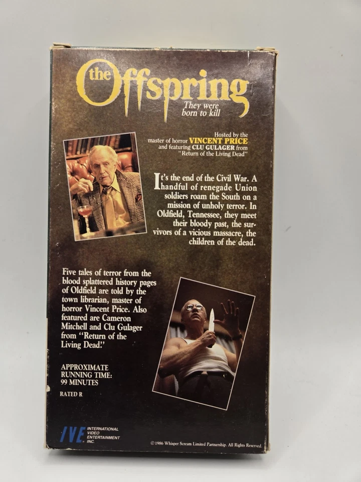 The Offspring (1987) 80's Horror Film VHS TESTED & WORKS - Image 2 of 4