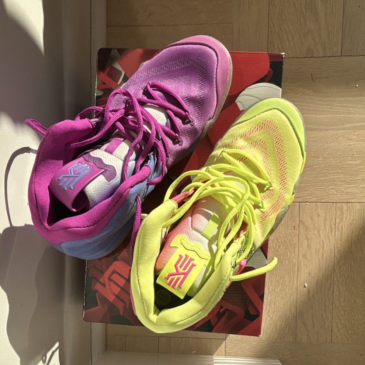 Nike Kyrie 4 Confetti Multicolor Mid Top Basketball Shoes | eBay