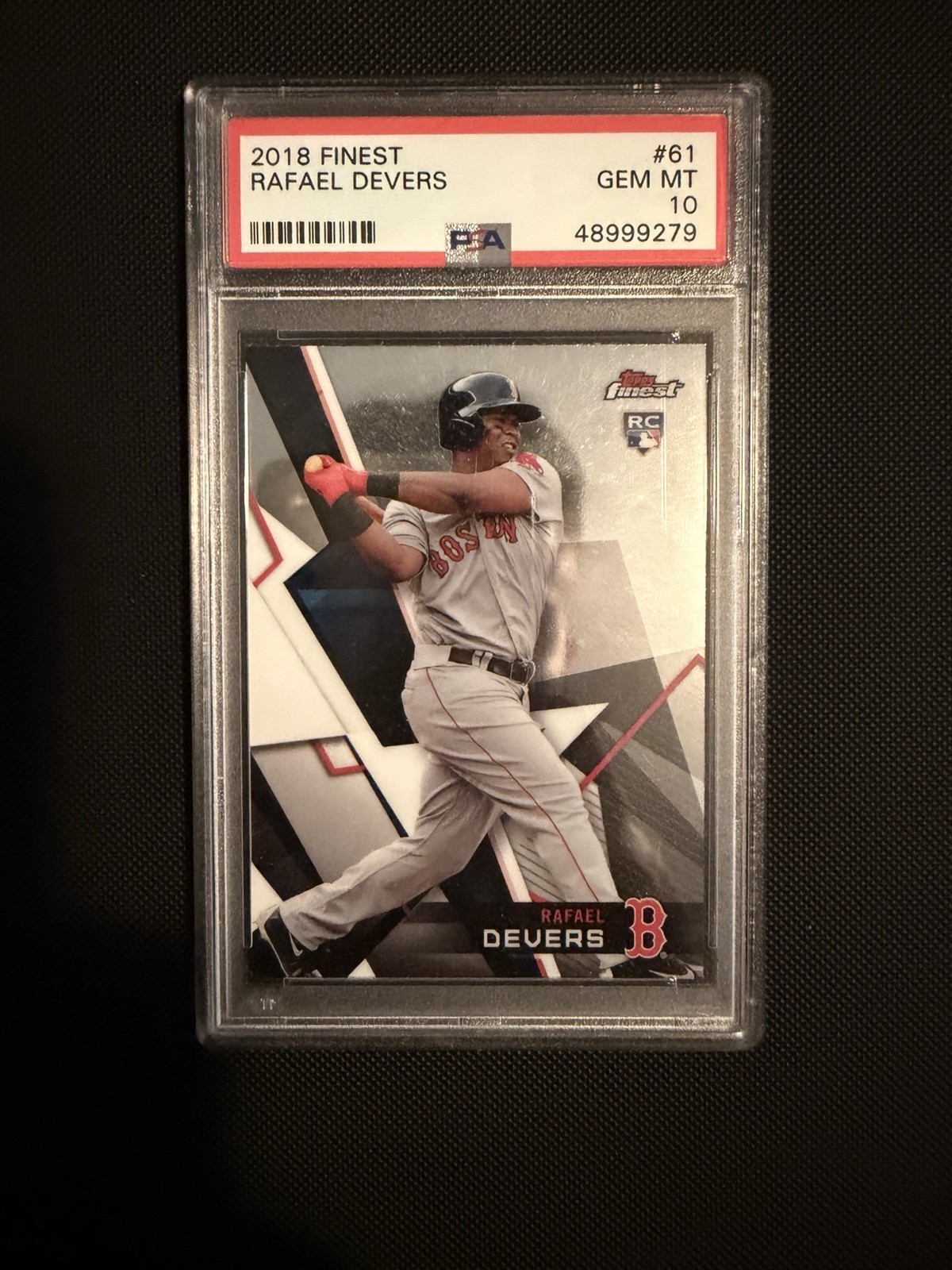 Topps Finest 2018 Rafael Devers RC Rookie #61 PSA 10 Boston Red Sox