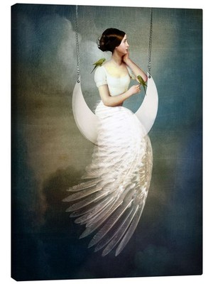 Leinwandbild Zum Mond und zurück - Catrin Welz-Stein