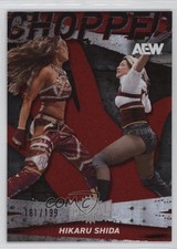 2025 Skybox Metal Universe AEW All Elite Wrestling Chopped Red Hikaru Shida 6o2