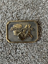VTG BTS Snap-On Tools Socket Wrench Solid Brass Belt Buckle USA Made Mechanic