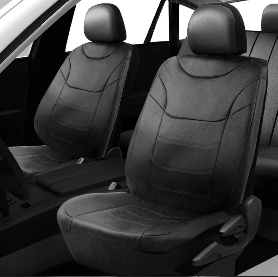 For Honda Luxurious Leather Car Seat Covers Full Set Front & Rear 5-Seat Cushion - Image 2 of 4