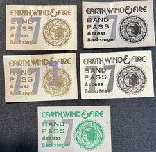 Rare Complete Set Backstage Passes, Earth Wind And Fire Baltimore 1977 Clean