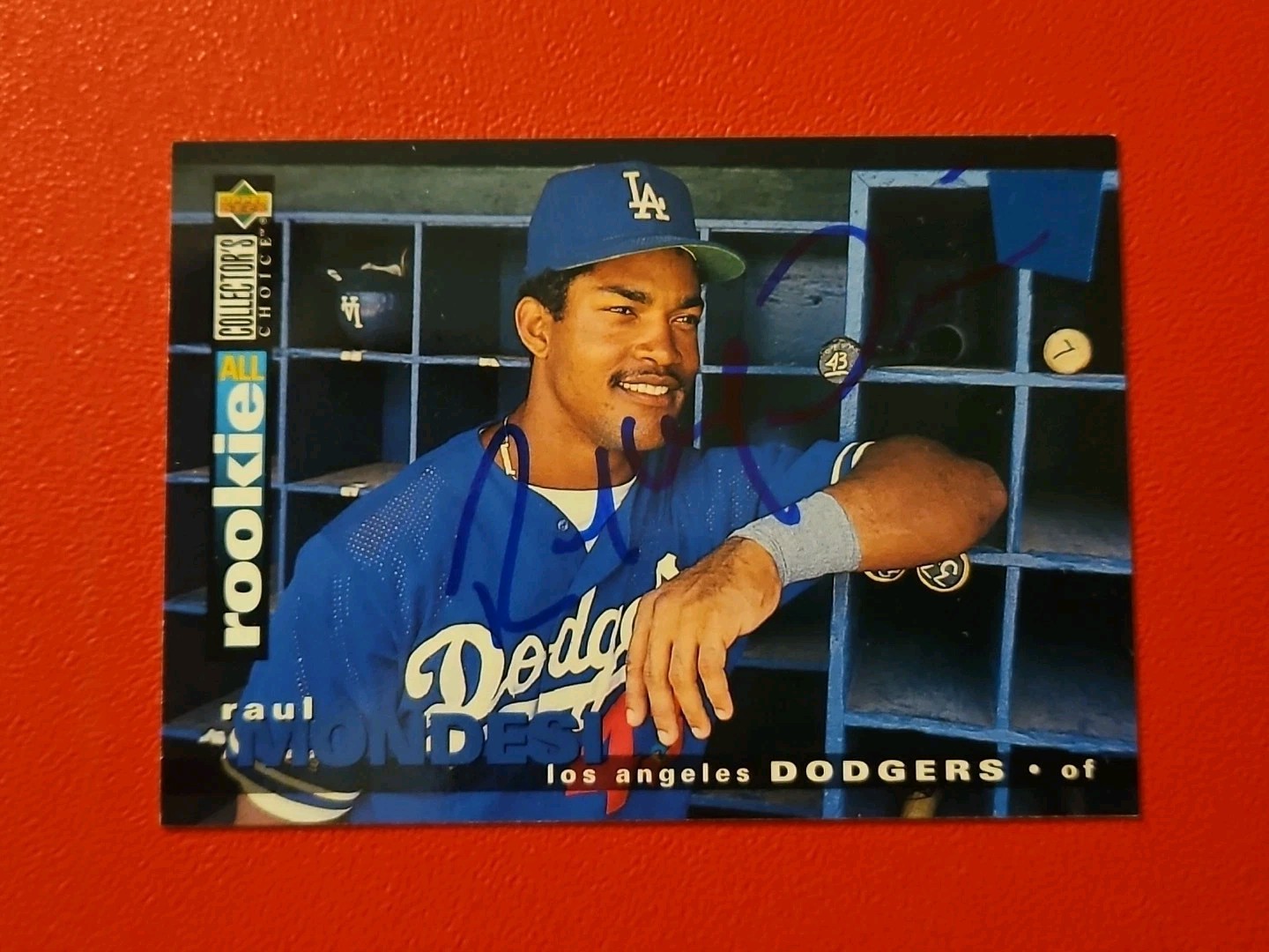⚾️1995 Collector's Choice #95 Raul Mondesi Auto Signed Autograph LA Dodgers
