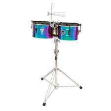 Latin Percussion 9-1/4"/10-1/4" Tony Succar Timbalitos - Rainbow Black Nickel