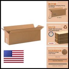 BOX USA 2066 Shipping Boxes 20"L x 6"W x 6"H 25-Pack Corrugated Cardboard
