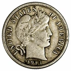 1914D Barber Dime 10C Raw