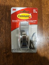 3M Command Large Brushed Nickel Metal Hook MR...