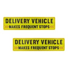 2PCS Delivery Driver Car Magnet, Waterproof Night Reflective Safety Pattern1