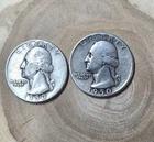 Lot of Two  Silver Quarters,  1950