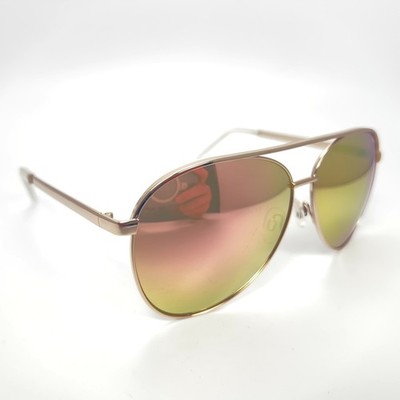 QUAY Australia Vivienne 111 Rose Gold Sunglasses Mirrored Lenses Aviator Eyewear