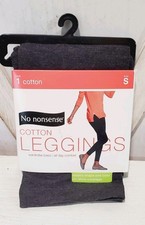 No Nonsense Smoke Gray Cotton Leggings Womens Size S - New
