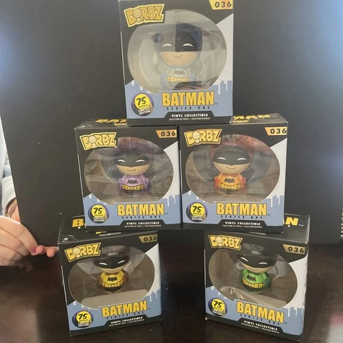 LOT OF 5 FUNKO DORBZ 75th Anniversary DC Batman See All Pics & Descr