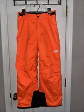 The North Face Boys Snow Pants Neon Orange Large 14:16