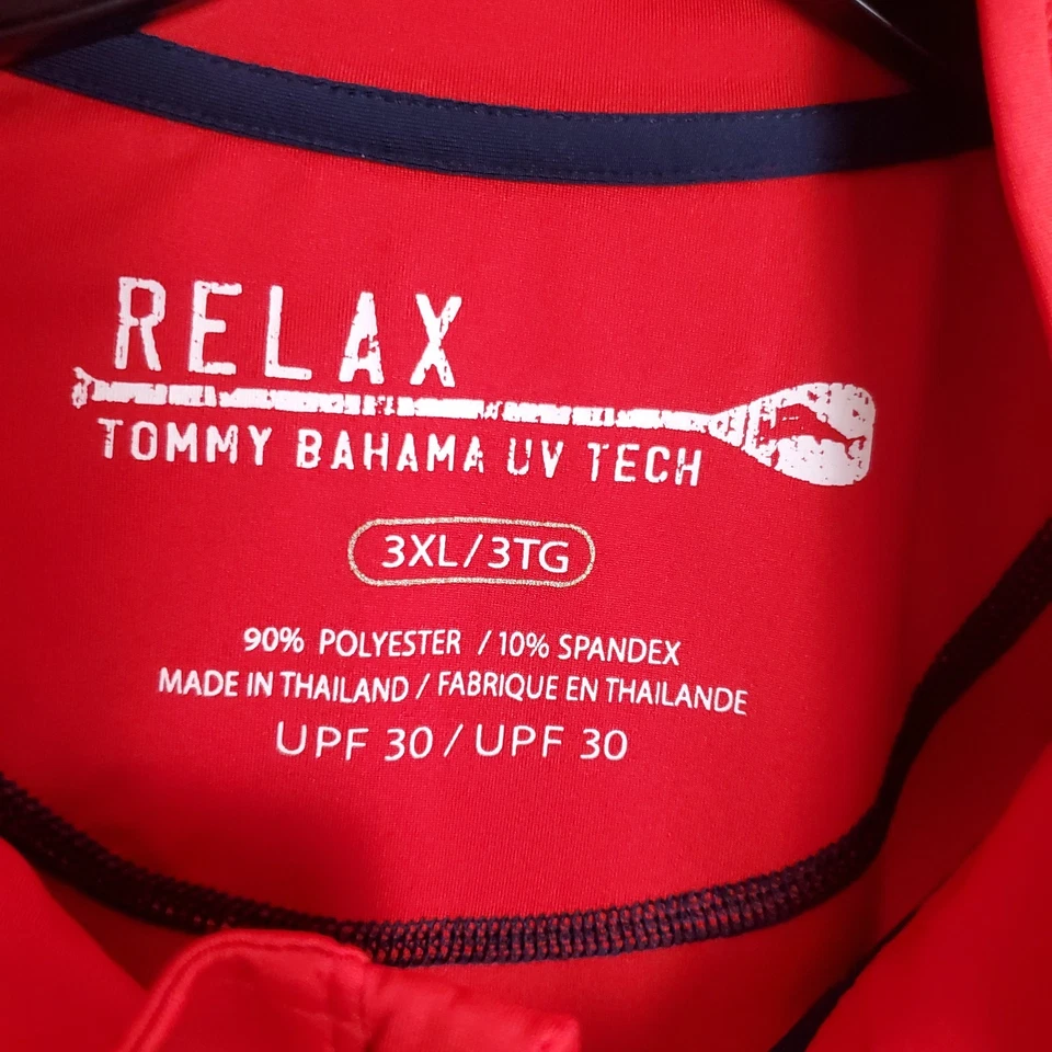 Tommy Bahama Shirt Mens Long Sleeve 1/4 Zip Relax UV Tech Pullover UPF 30 3XL - Image 2 of 4