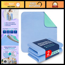 Washable Waterproof Incontinence Bed Pads 34"x36" - Heavy Absorbency, 2 Pack for