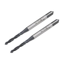2PACK M2x0.4 Spiral Flute Tap Metric Machine Thread Tap HSS Nitriding Coated