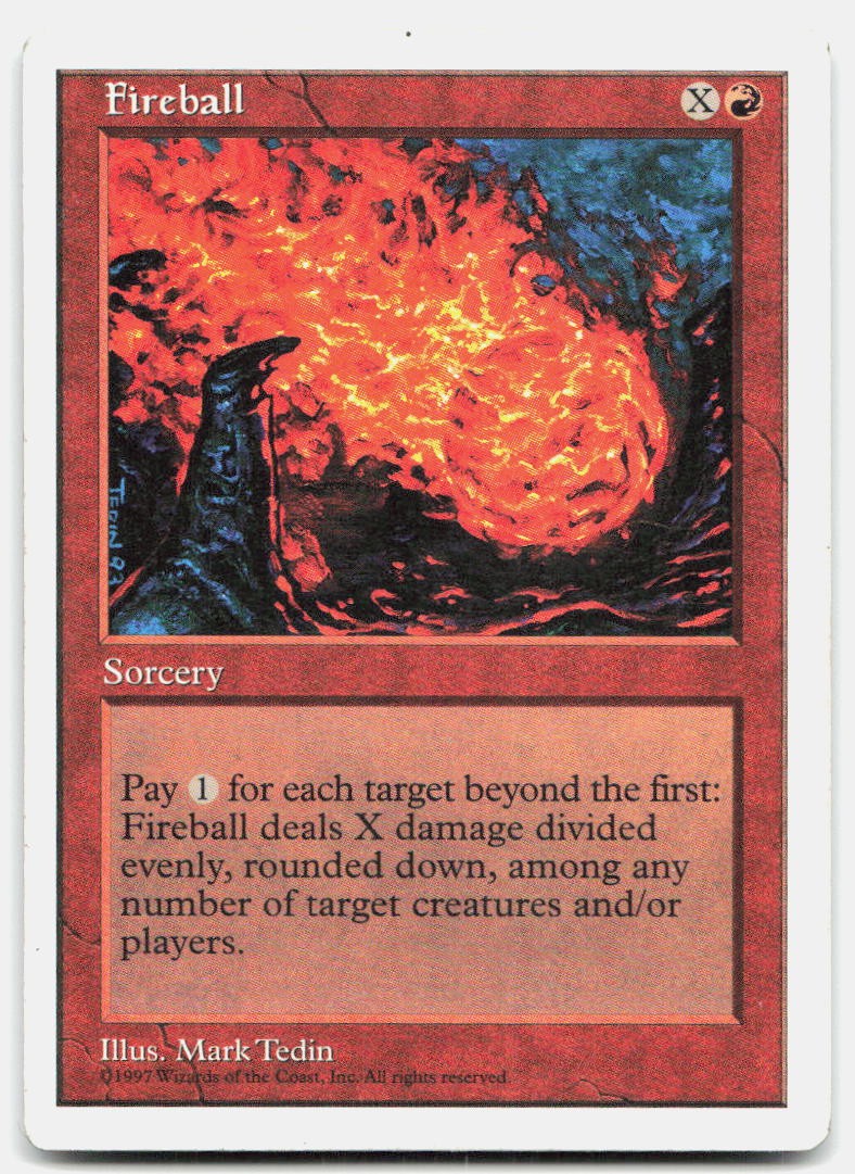 Fireball Common Fifth Edition Magic: The Gathering Lightly Played