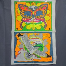 Set of 2 Line Prints 'Free Flight" Item 4175 White Artspun 11 x 14 USA Neon