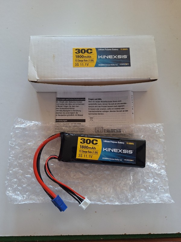 Kinexsis 30C 1800mah 1c Charge Rate 3s 11.1v Lithium Polymer Battery