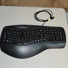 Perixx PERIBOARD-312 Ergonomic Wired USB Keyboard Black Enhanced Function Keys