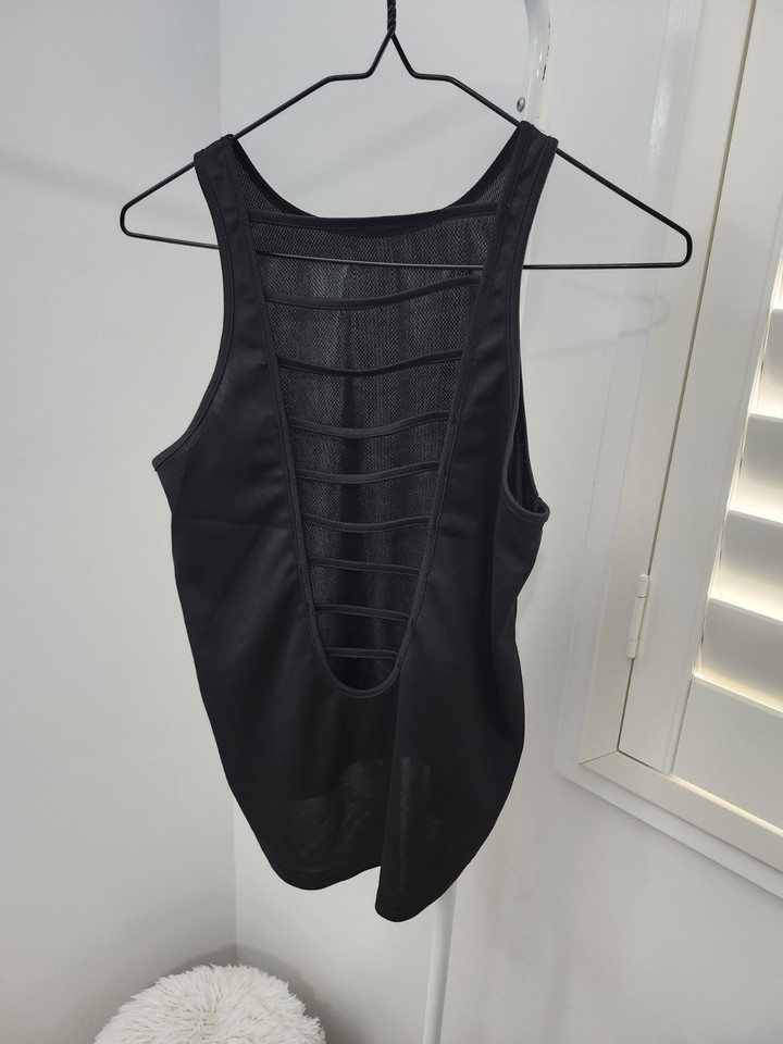 Open Back Gym Sports Workout Top S