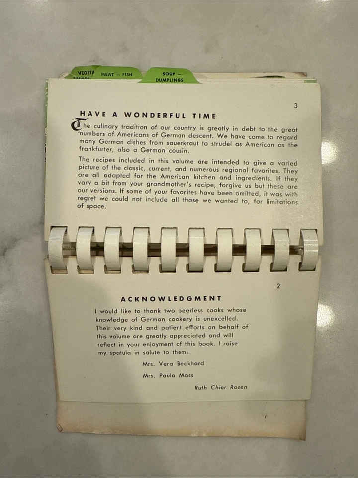 Wurst You Were Here 1958 Ruth Chier Rosen Vintage German Cookbook RARE! - Image 3 of 4