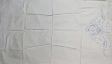 Vintage Handmade Embroidered Pillowcase Cut Outs Standard Size