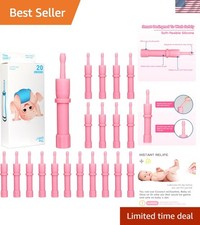 Ergonomic Baby Gas Reliever - 20 Count Instant Colic Relief, Disposable Pink